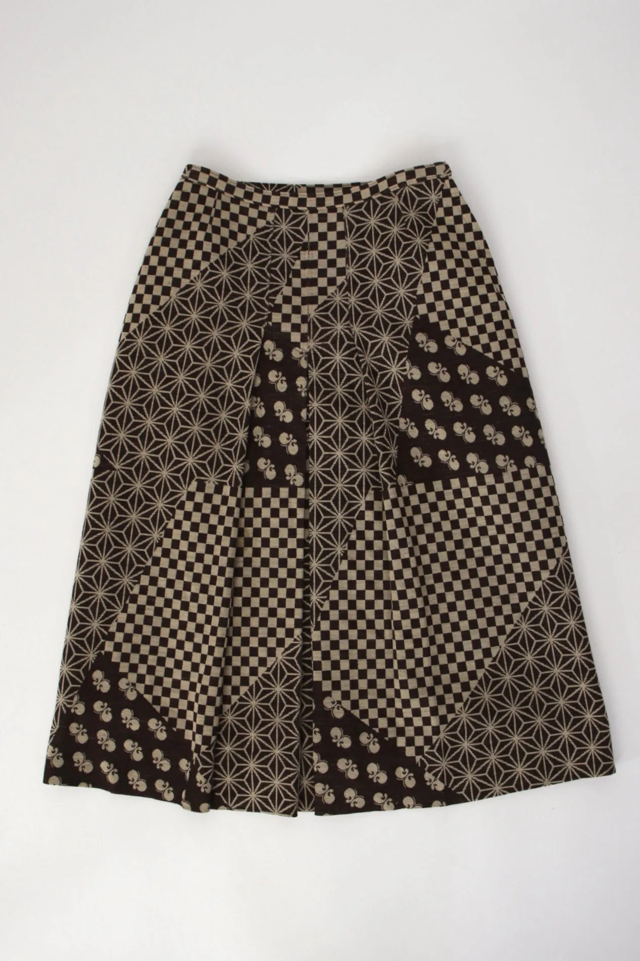 1970s Hanae Mori Knit Intarsia Skirt Set