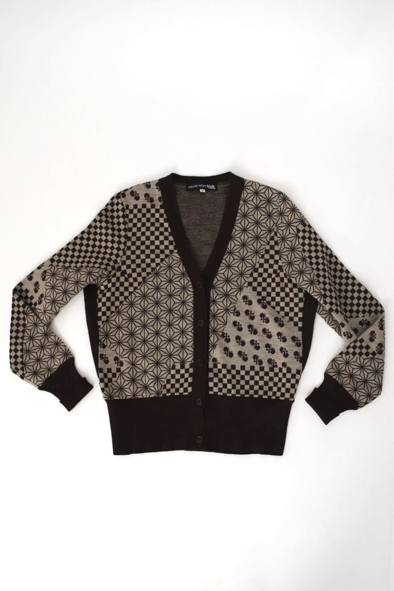 1970s Hanae Mori Knit Intarsia Skirt Set