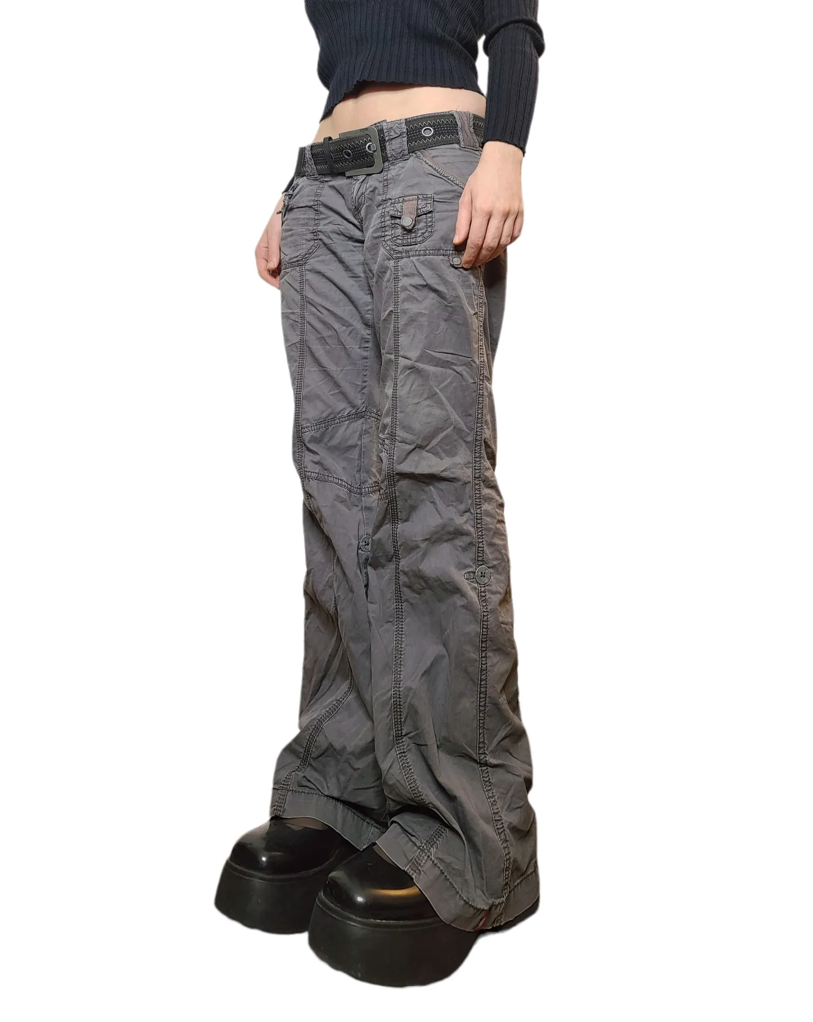 90s vintage low waist cargo