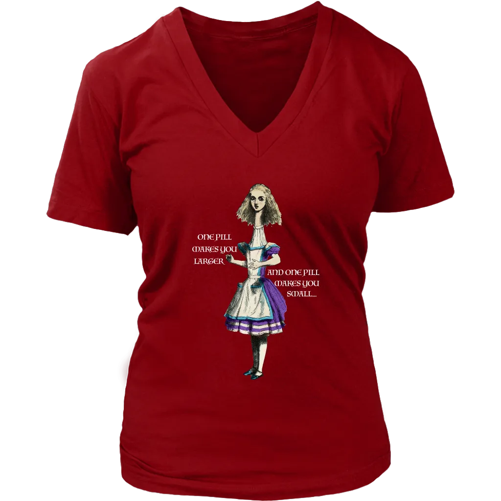 Alice in Wonderland T-shirt, Alice in Wonderland Gift, One Pill Makes you Larger T-shirt, Funny Alice T-shirt