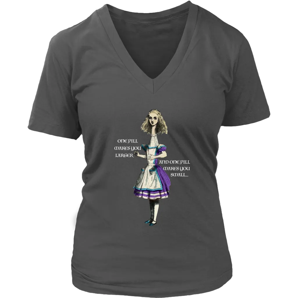 Alice in Wonderland T-shirt, Alice in Wonderland Gift, One Pill Makes you Larger T-shirt, Funny Alice T-shirt