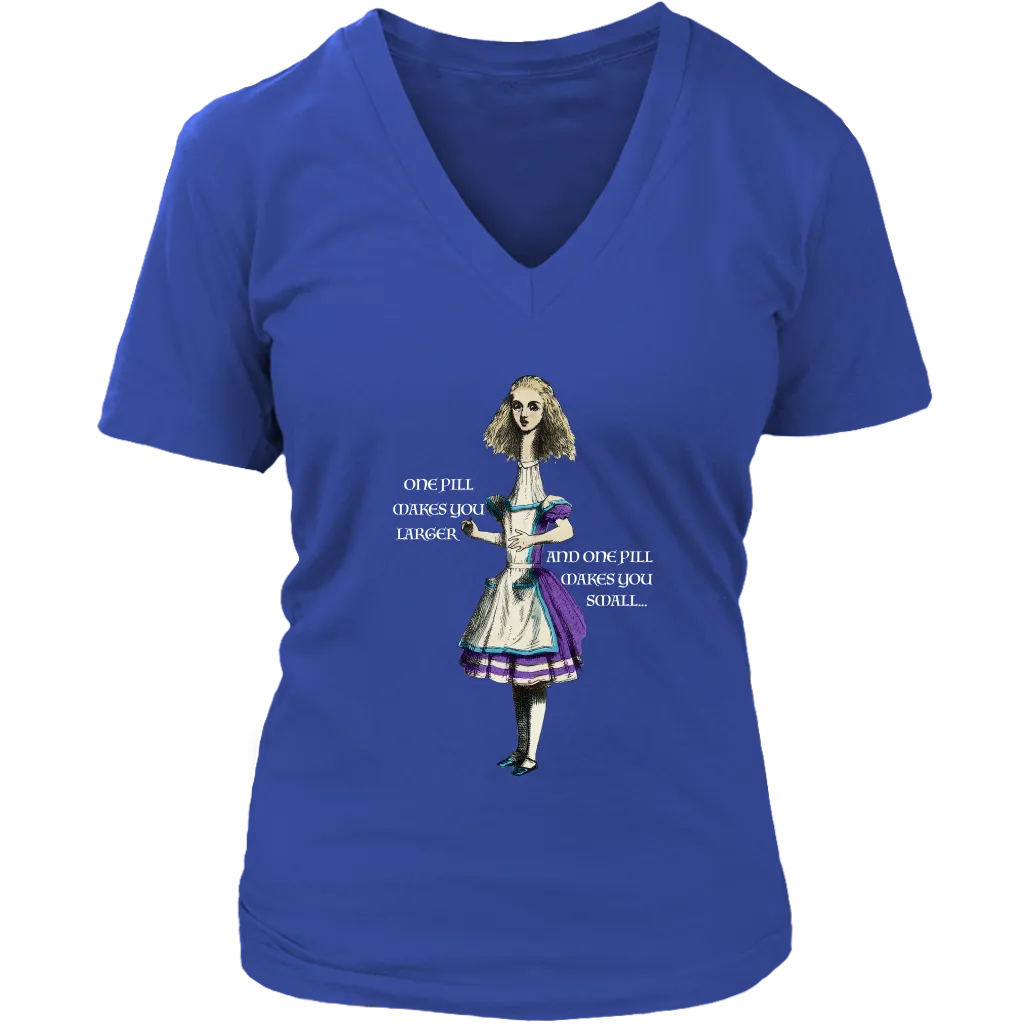 Alice in Wonderland T-shirt, Alice in Wonderland Gift, One Pill Makes you Larger T-shirt, Funny Alice T-shirt