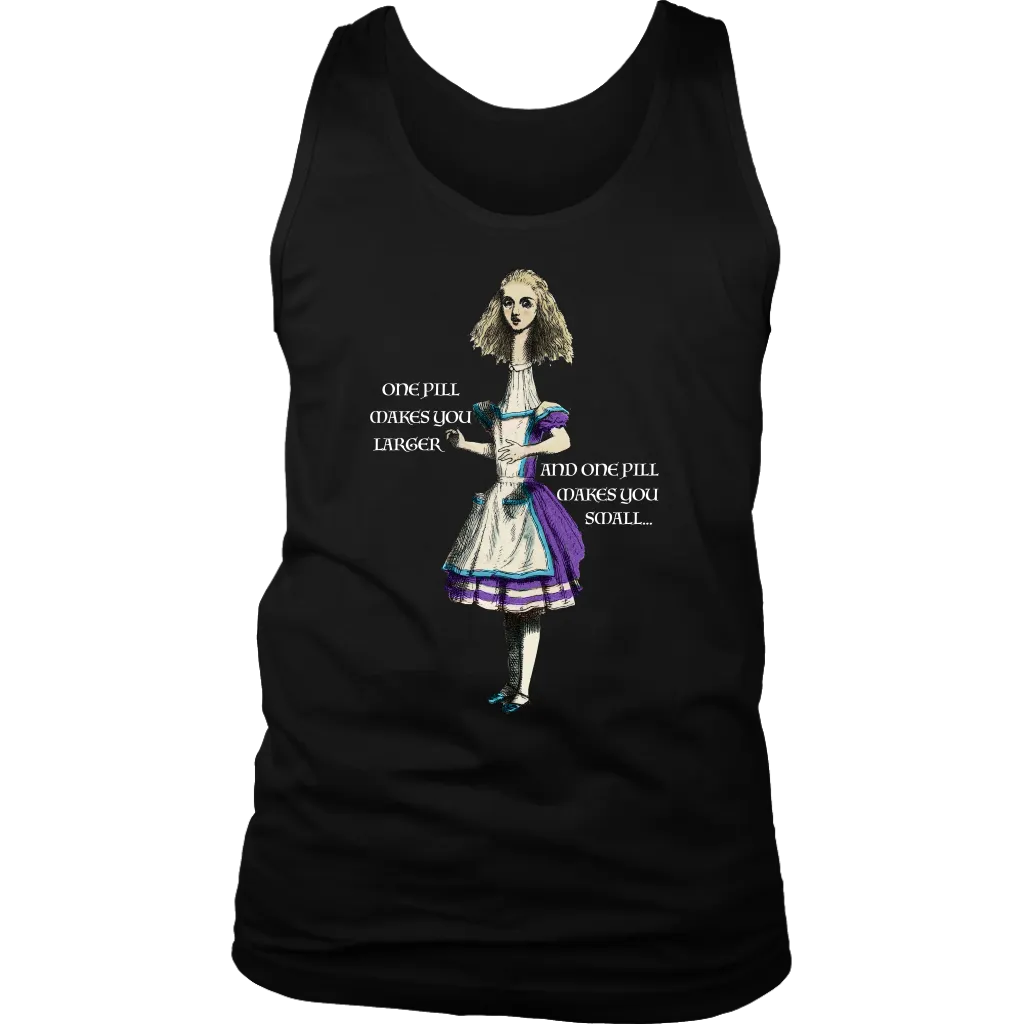 Alice in Wonderland T-shirt, Alice in Wonderland Gift, One Pill Makes you Larger T-shirt, Funny Alice T-shirt