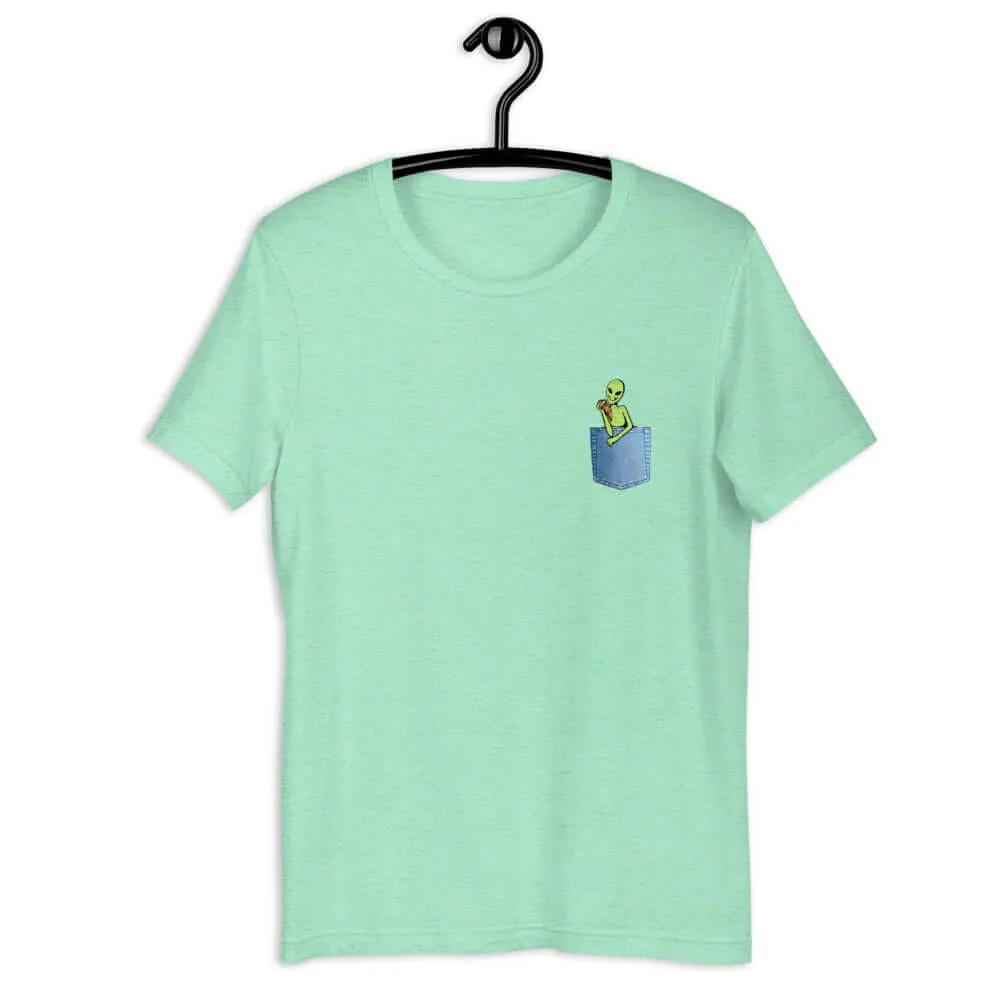 Alien Pizza Pocket Unisex T-Shirt