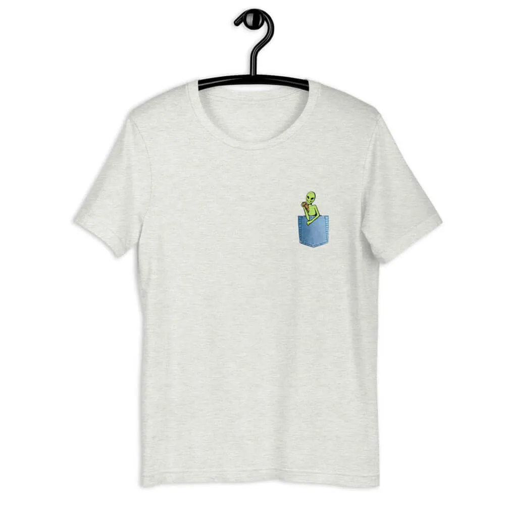 Alien Pizza Pocket Unisex T-Shirt