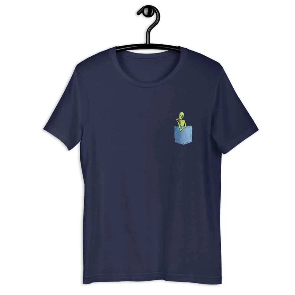 Alien Pizza Pocket Unisex T-Shirt