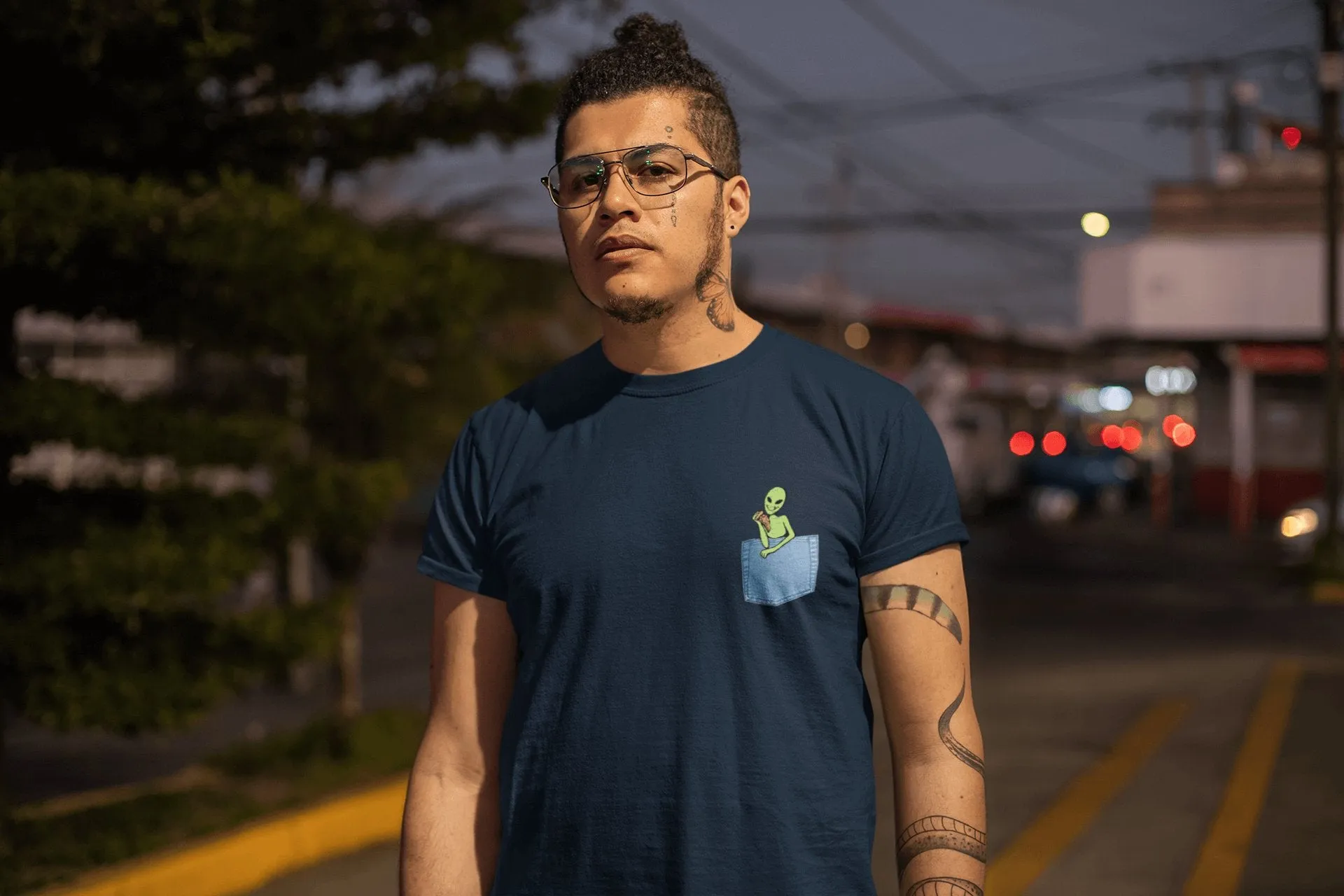 Alien Pizza Pocket Unisex T-Shirt
