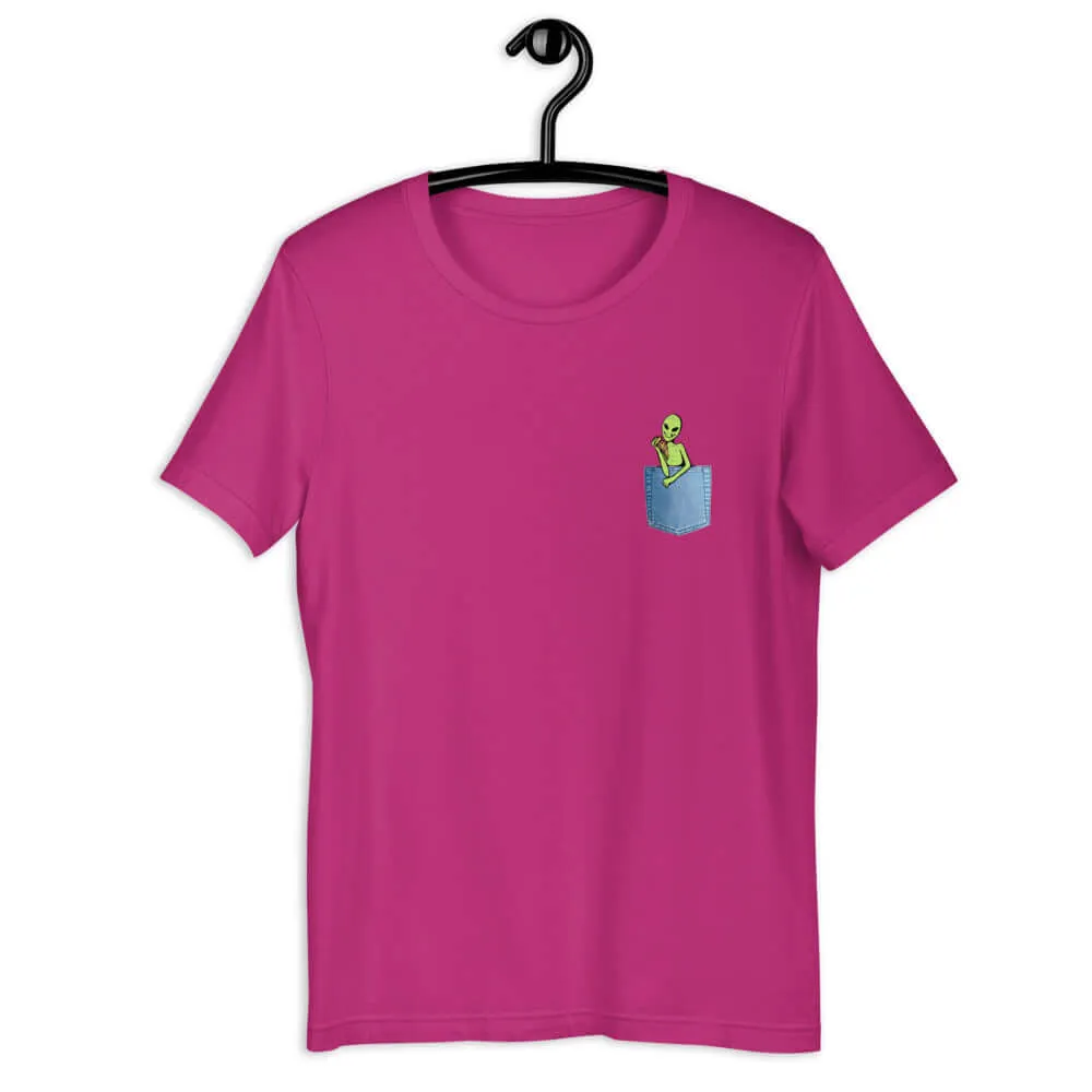 Alien Pizza Pocket Unisex T-Shirt