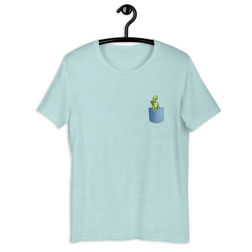Alien Pizza Pocket Unisex T-Shirt