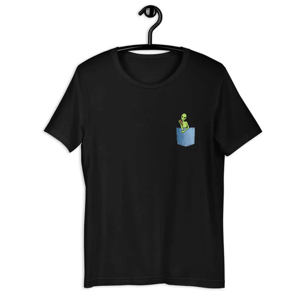 Alien Pizza Pocket Unisex T-Shirt