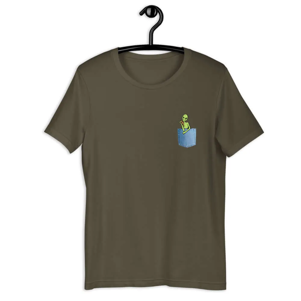 Alien Pizza Pocket Unisex T-Shirt