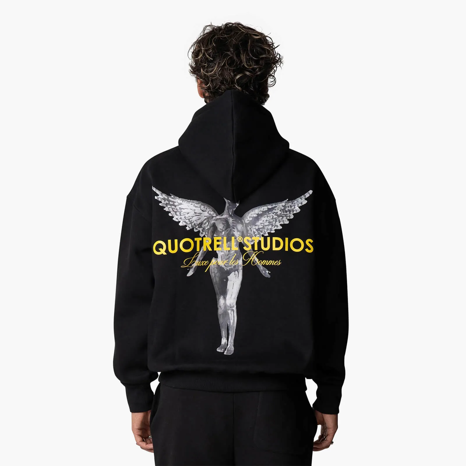 ANGEL HOODIE | BLACK/YELLOW