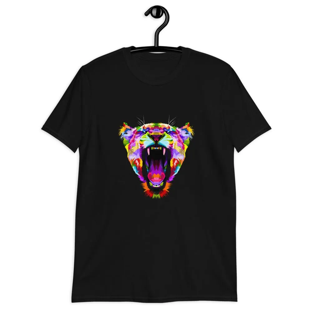 Angry Lion Short-Sleeve Unisex T-Shirt