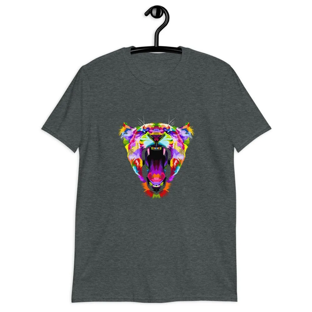 Angry Lion Short-Sleeve Unisex T-Shirt