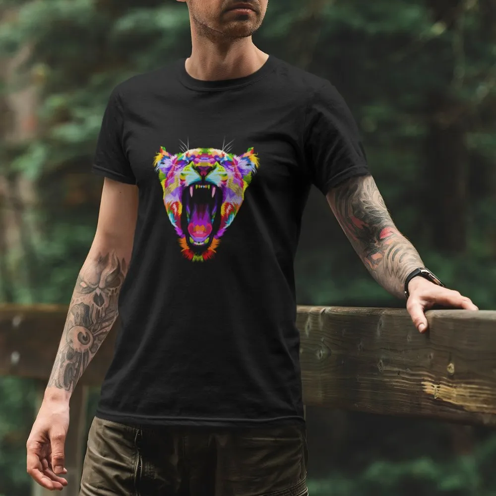 Angry Lion Short-Sleeve Unisex T-Shirt