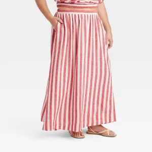 Ava & Viv Linen Maxi A-Line Skirt
