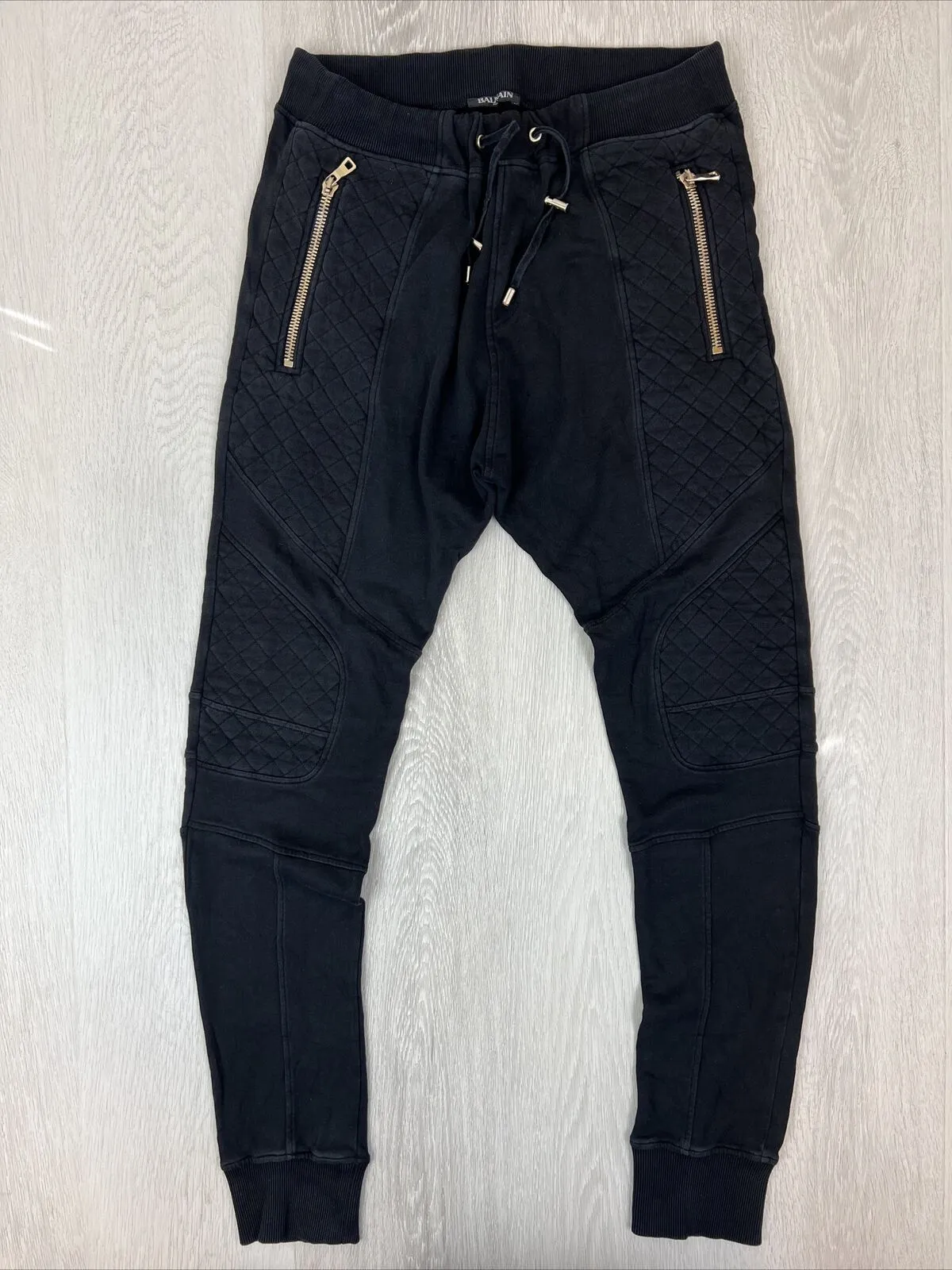 Balmain Womens Black Jogger Pants Trackies Size XL