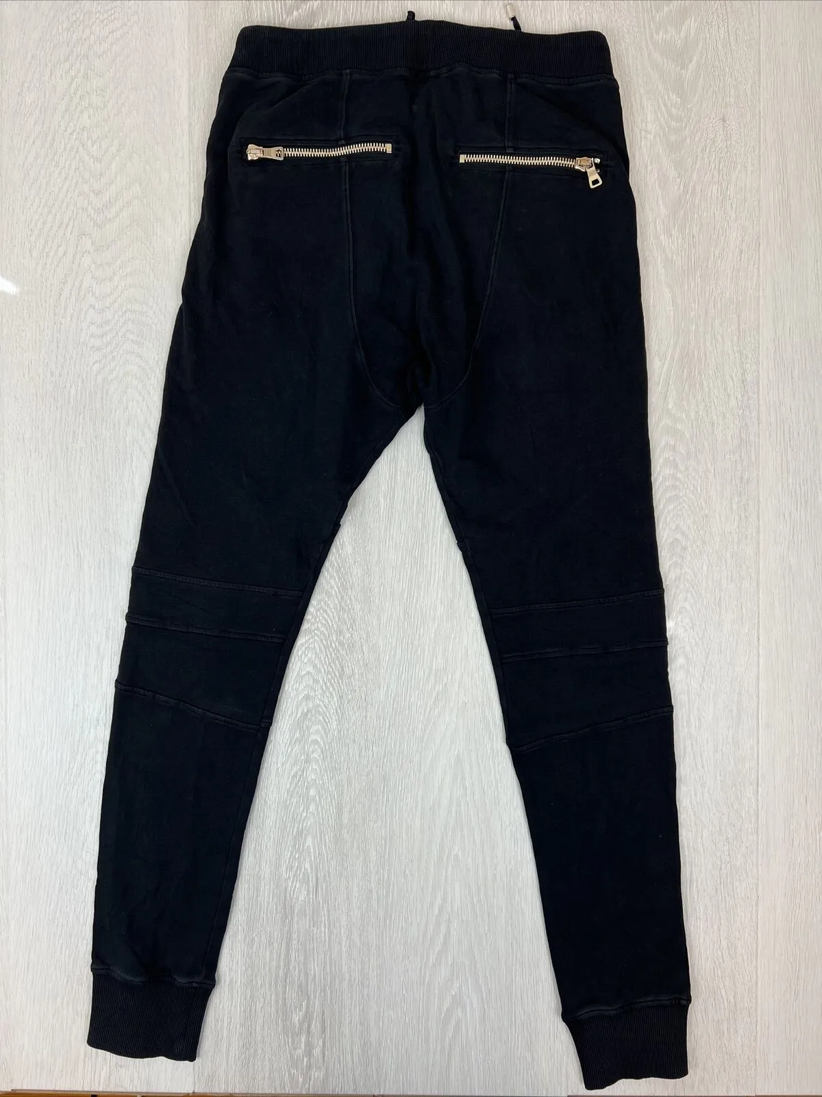 Balmain Womens Black Jogger Pants Trackies Size XL