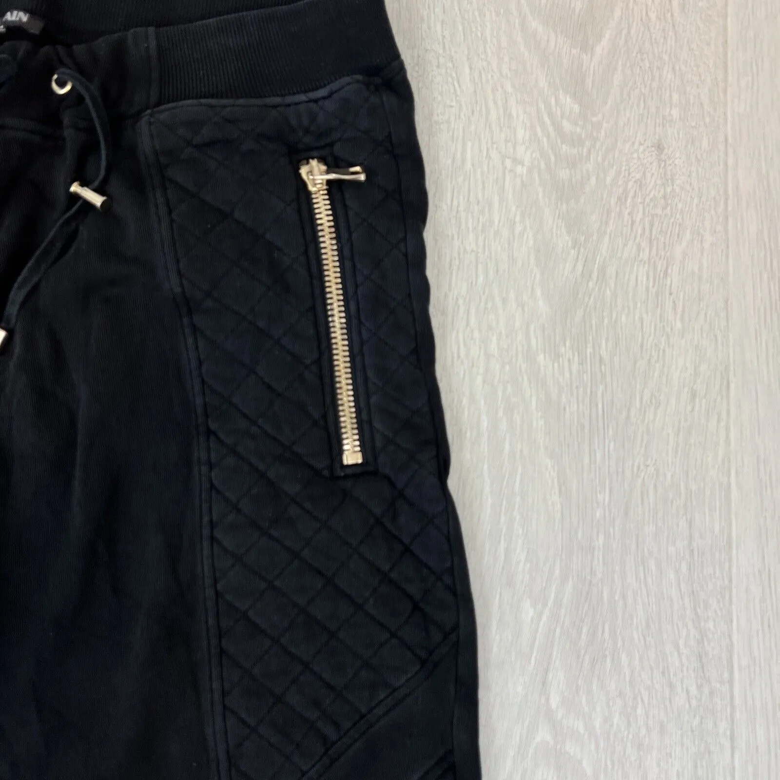 Balmain Womens Black Jogger Pants Trackies Size XL