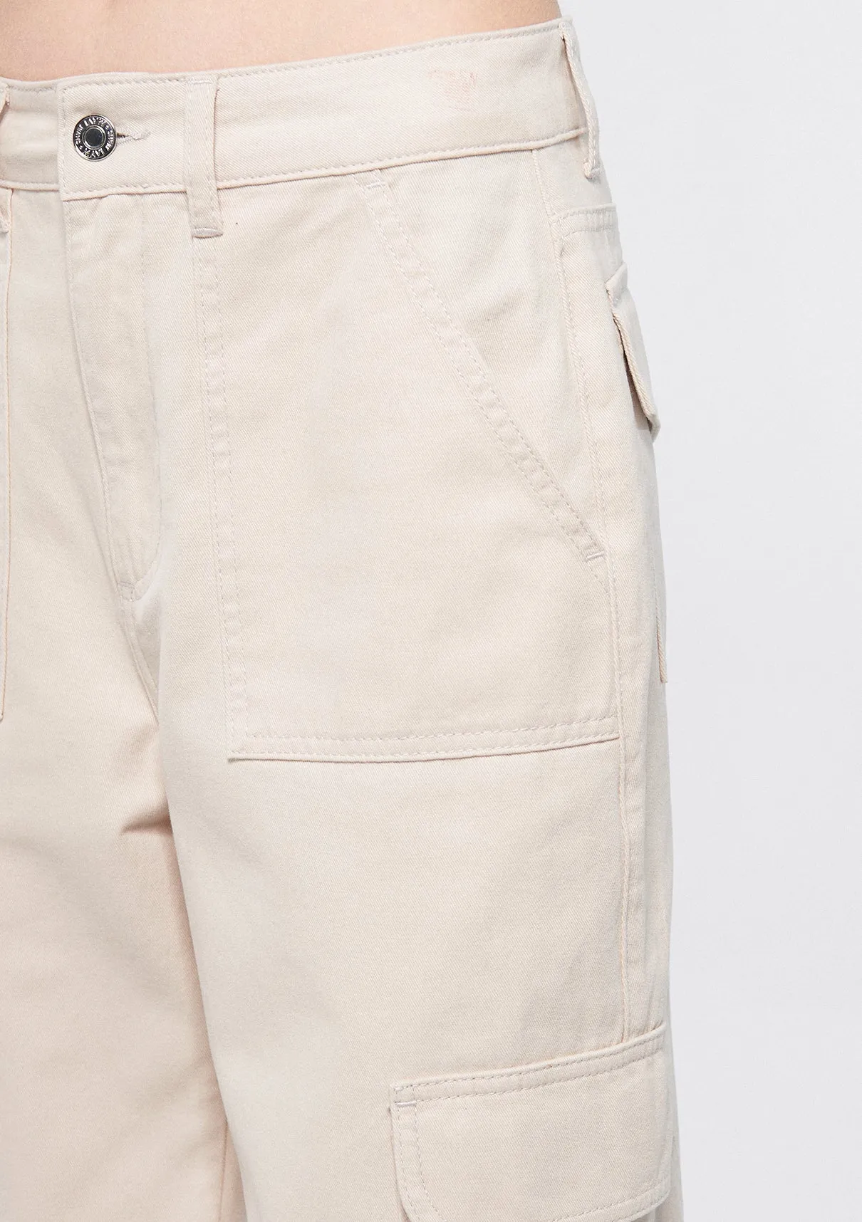 Beige Cargo Pants