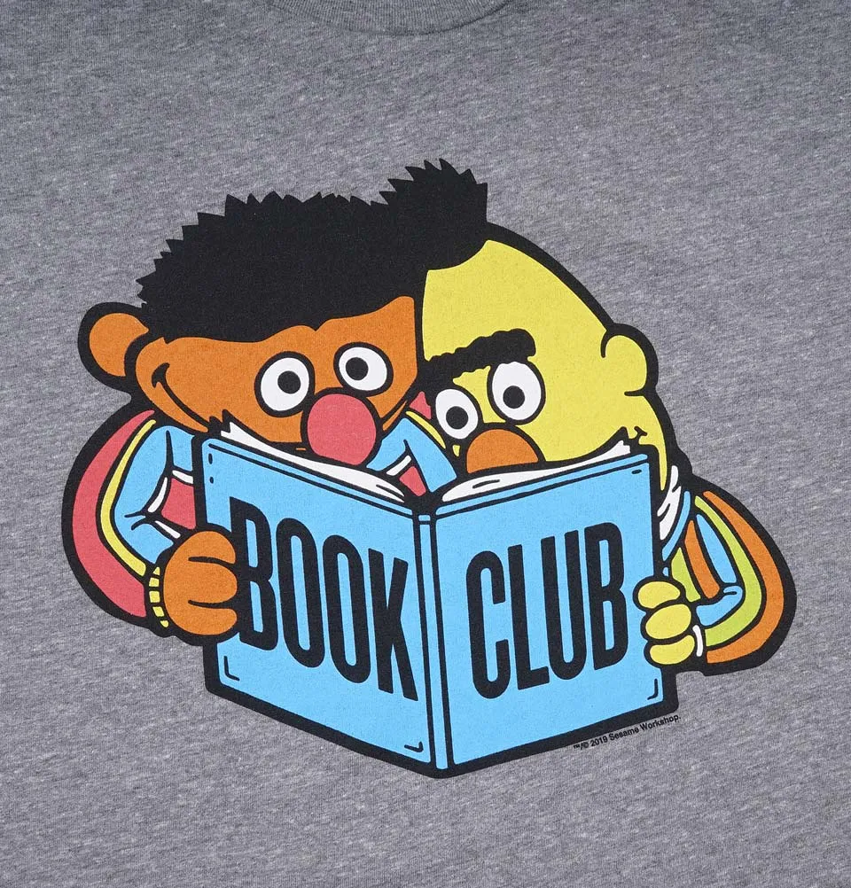BERT AND ERNIE BOOK CLUB Unisex Heather T-shirt