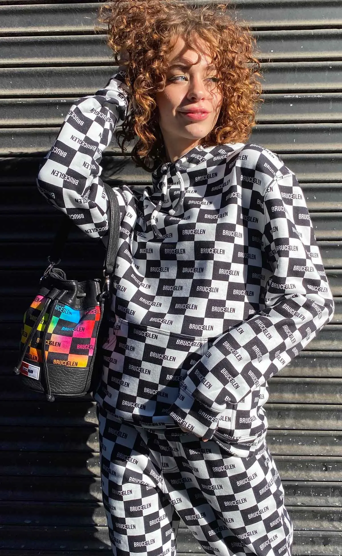 Black and White Mini Logo Unisex Hoodie