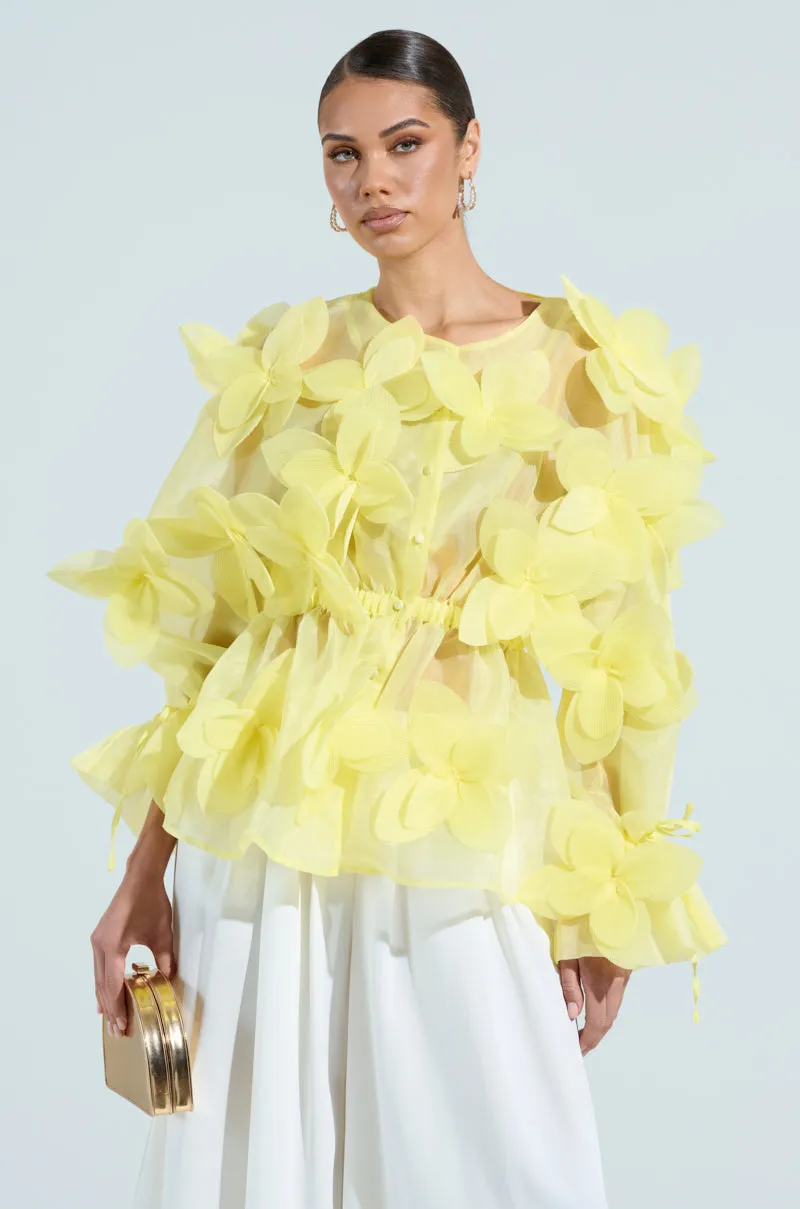 BLOOM BLOUSE IN BABY YELLOW