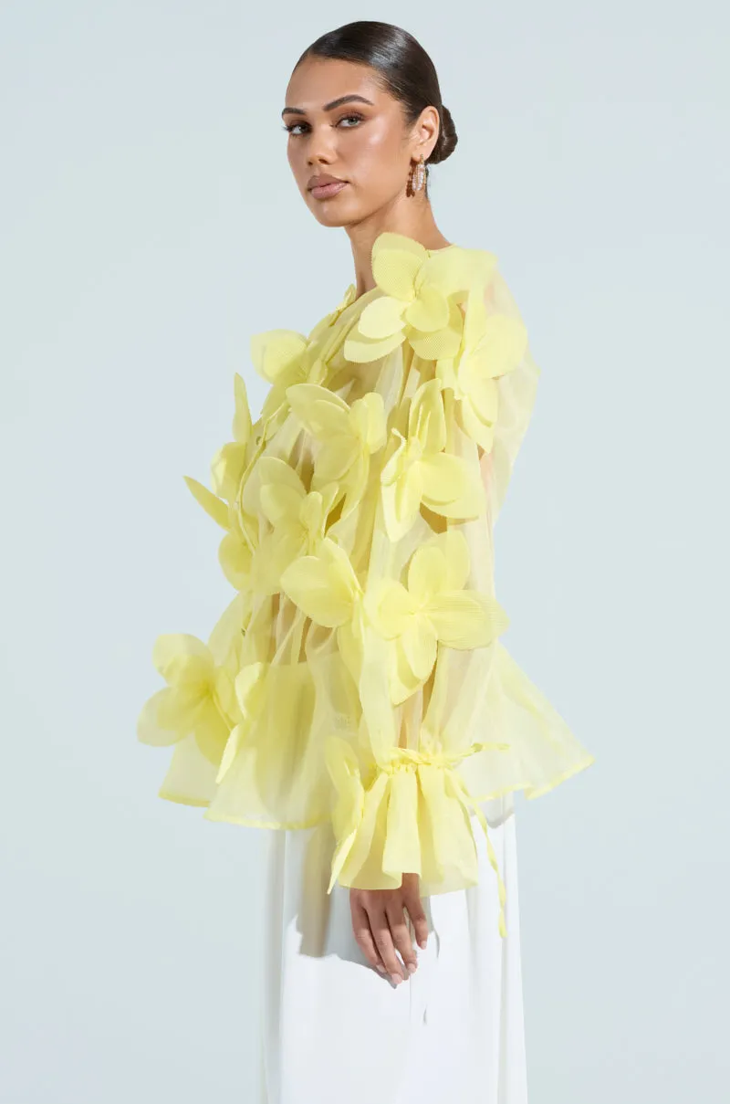 BLOOM BLOUSE IN BABY YELLOW