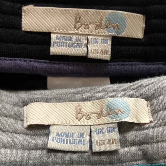 Boden gray &amp; black skirts 2 bundle Sz 4R ribbed cotton/poly