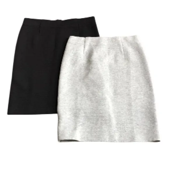 Boden gray &amp; black skirts 2 bundle Sz 4R ribbed cotton/poly