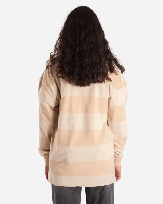 Boxy LS Tee - Off White Stripe