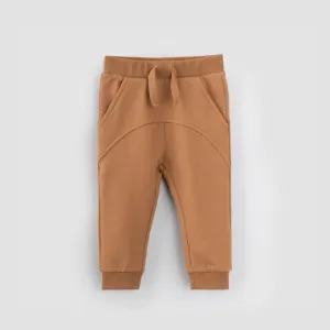 Brown Drawstring Jogger Pants