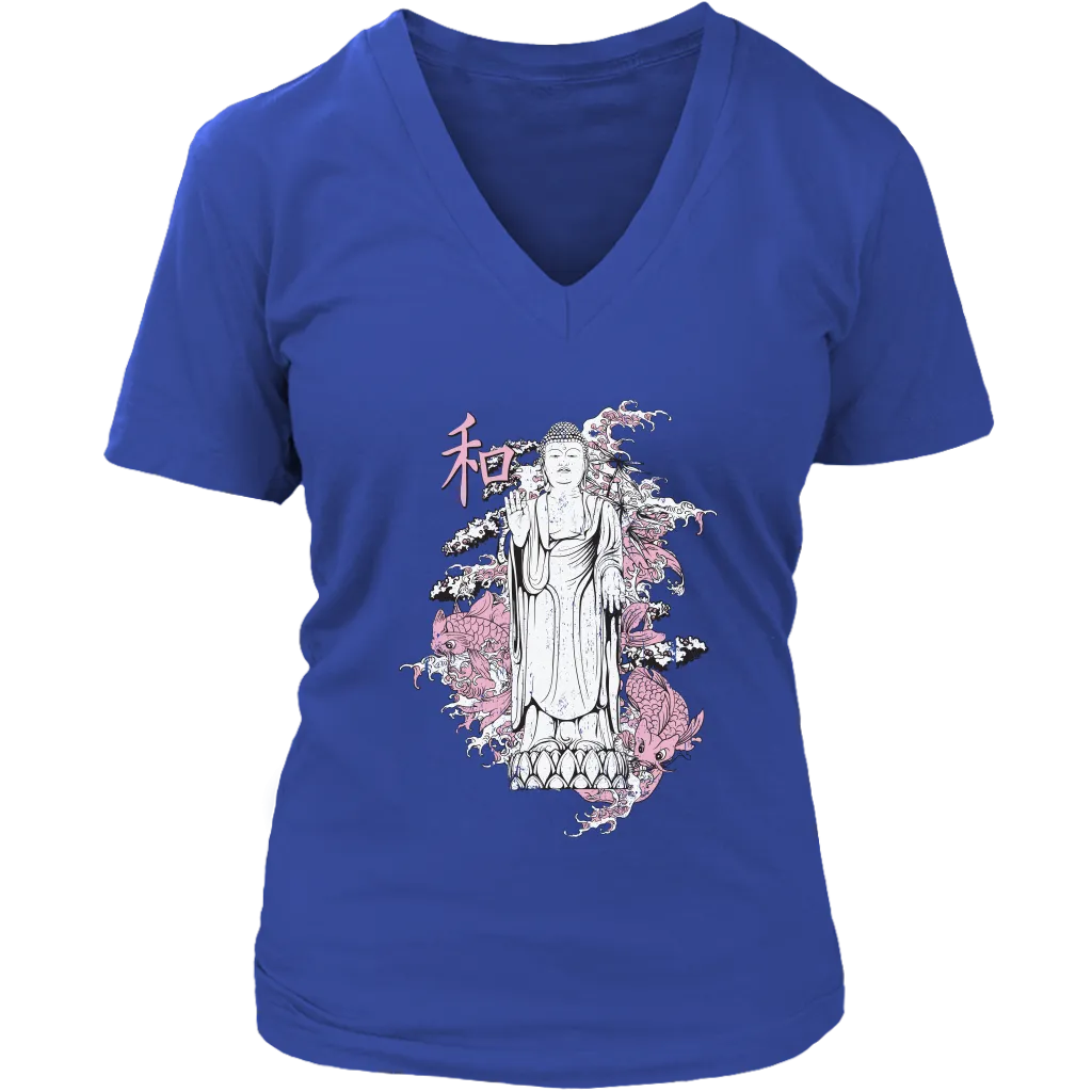 Buddha with Koi T-shirt, Gift of Buddha with Koi, Buddha Shirt, Koi Fish Shirt