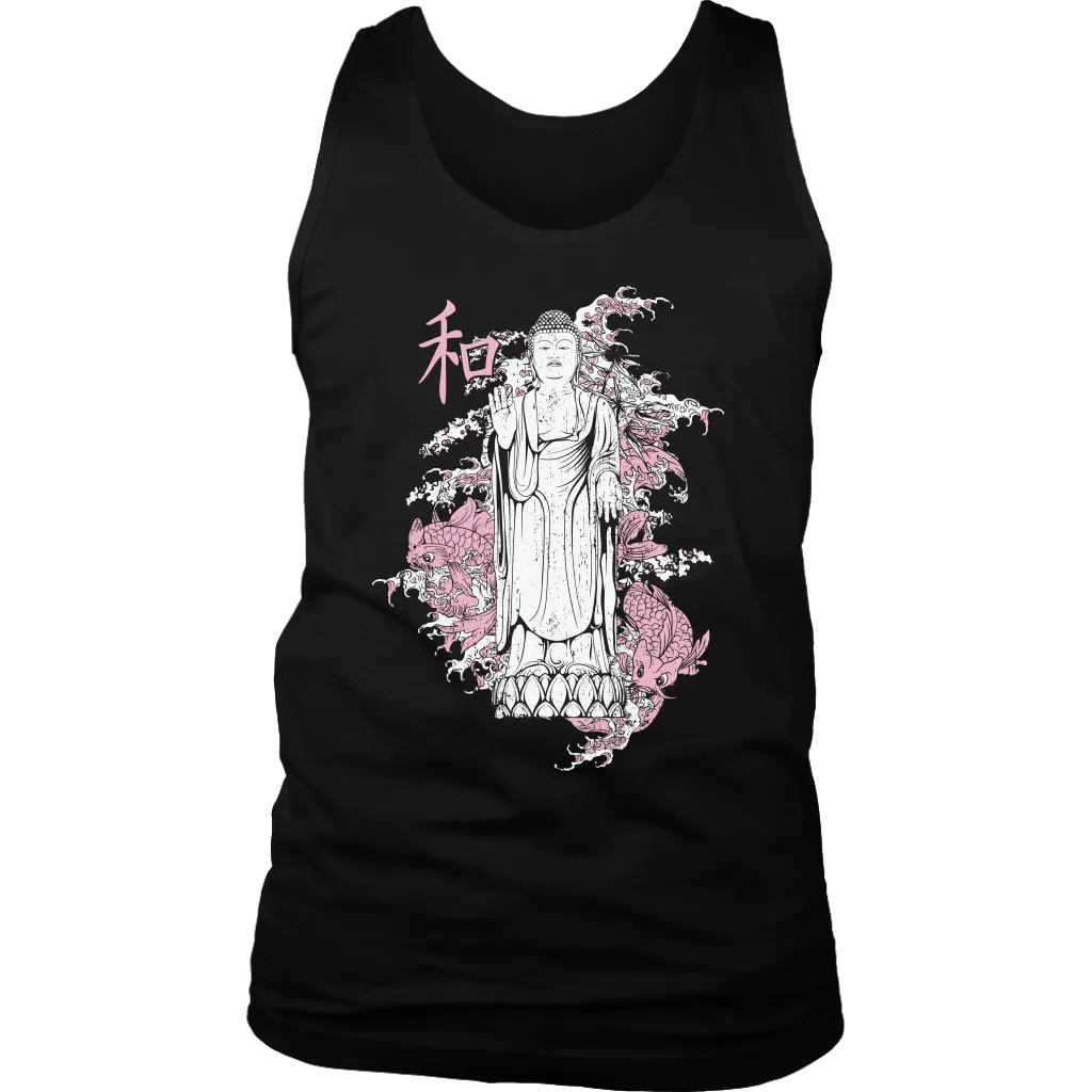 Buddha with Koi T-shirt, Gift of Buddha with Koi, Buddha Shirt, Koi Fish Shirt