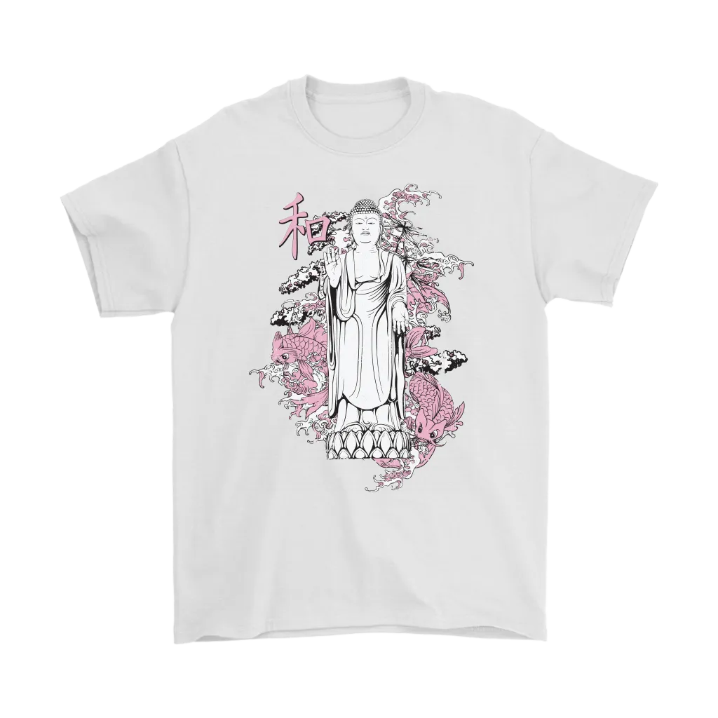 Buddha with Koi T-shirt, Gift of Buddha with Koi, Buddha Shirt, Koi Fish Shirt