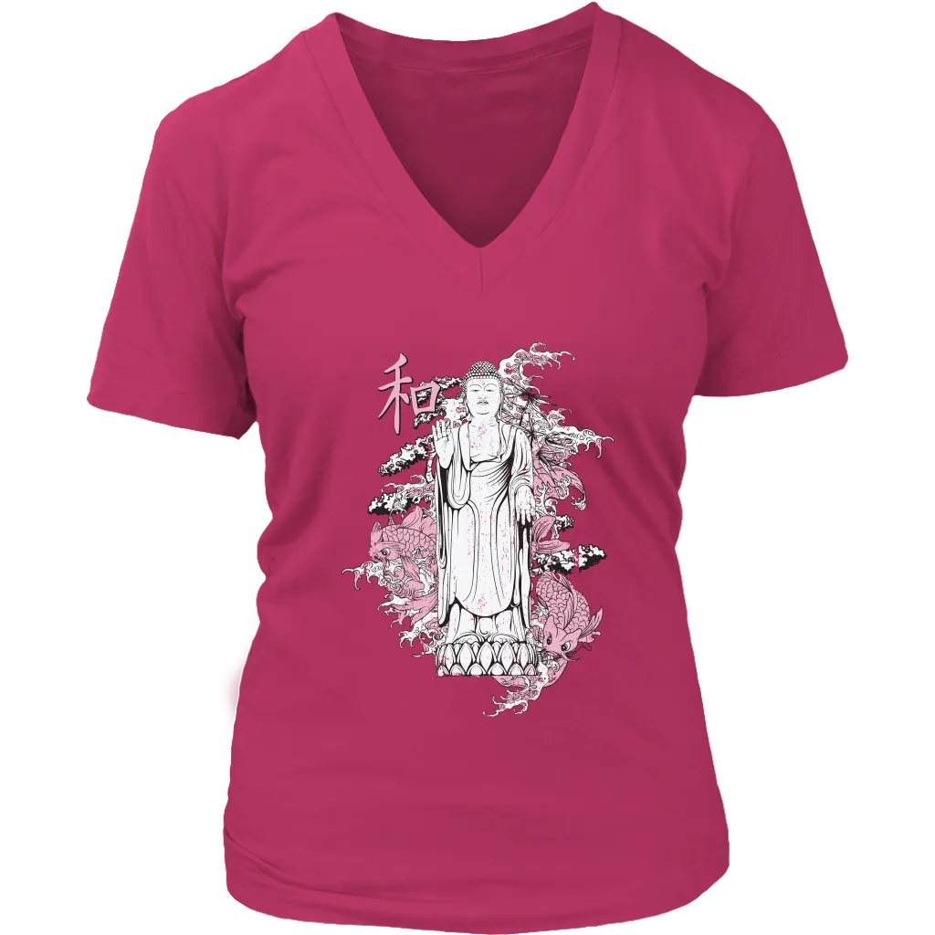 Buddha with Koi T-shirt, Gift of Buddha with Koi, Buddha Shirt, Koi Fish Shirt