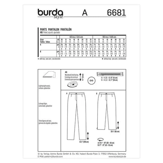 Burda Pattern 6681