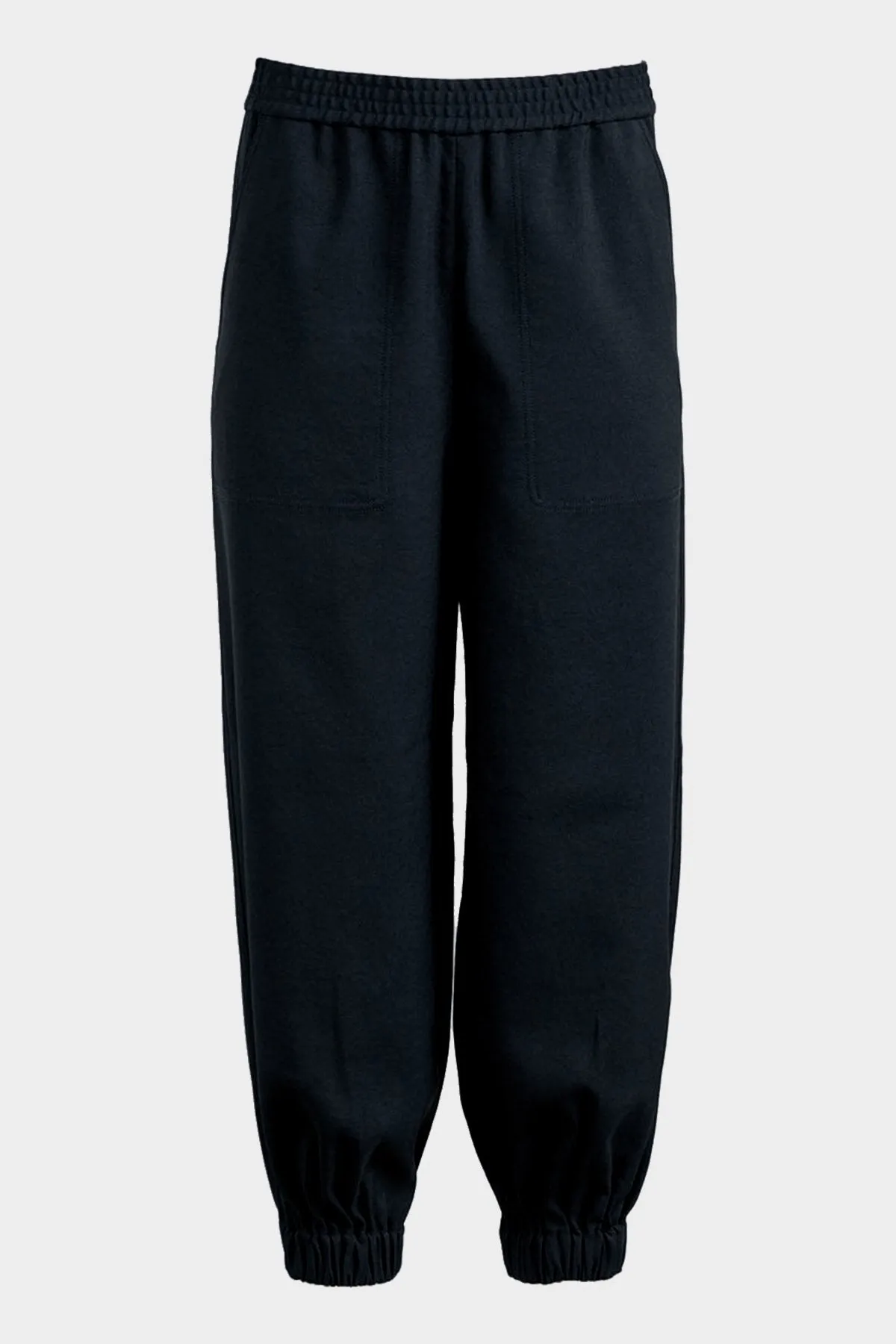 Chalky Drape Plashet Jogger in Black