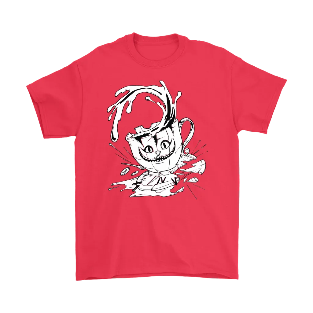 Cheshire Cat Teacup T-shirt, Cheshire Cat Gift, Gift for Cat Lover, Alice in Wonderland Gift