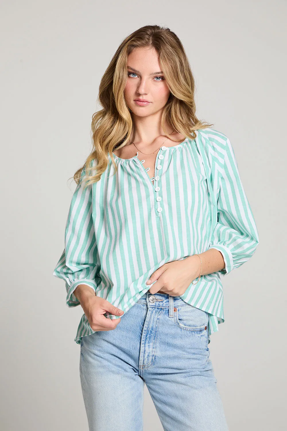 Cody Aloe Stripe Blouse