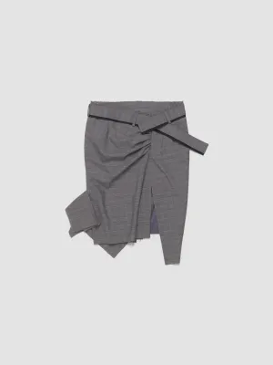 Drape Pencil Skirt in Grey