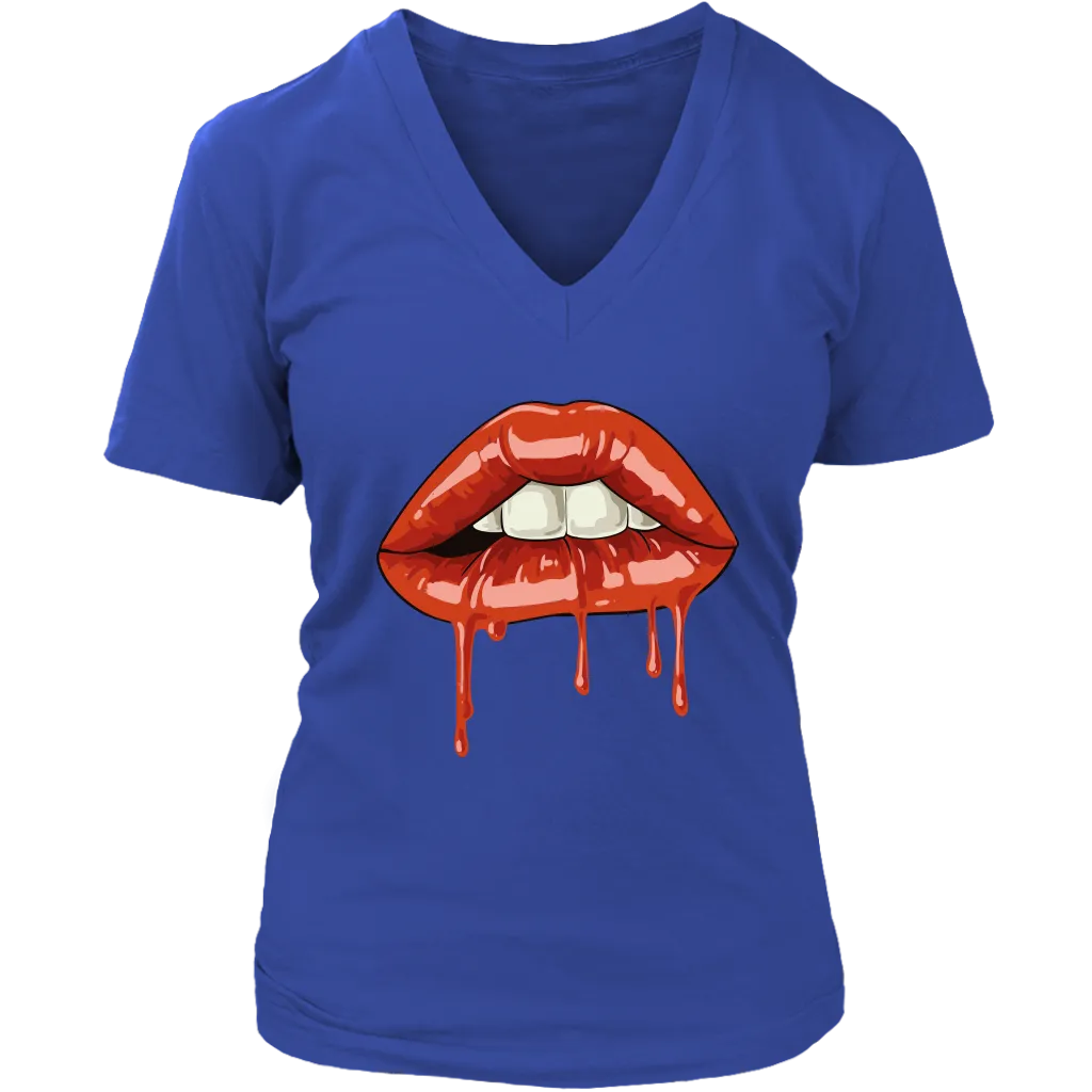 Dripping Lips T-Shirt, Gift for Rocky Horror Fan, Bite my Lip Shirt,