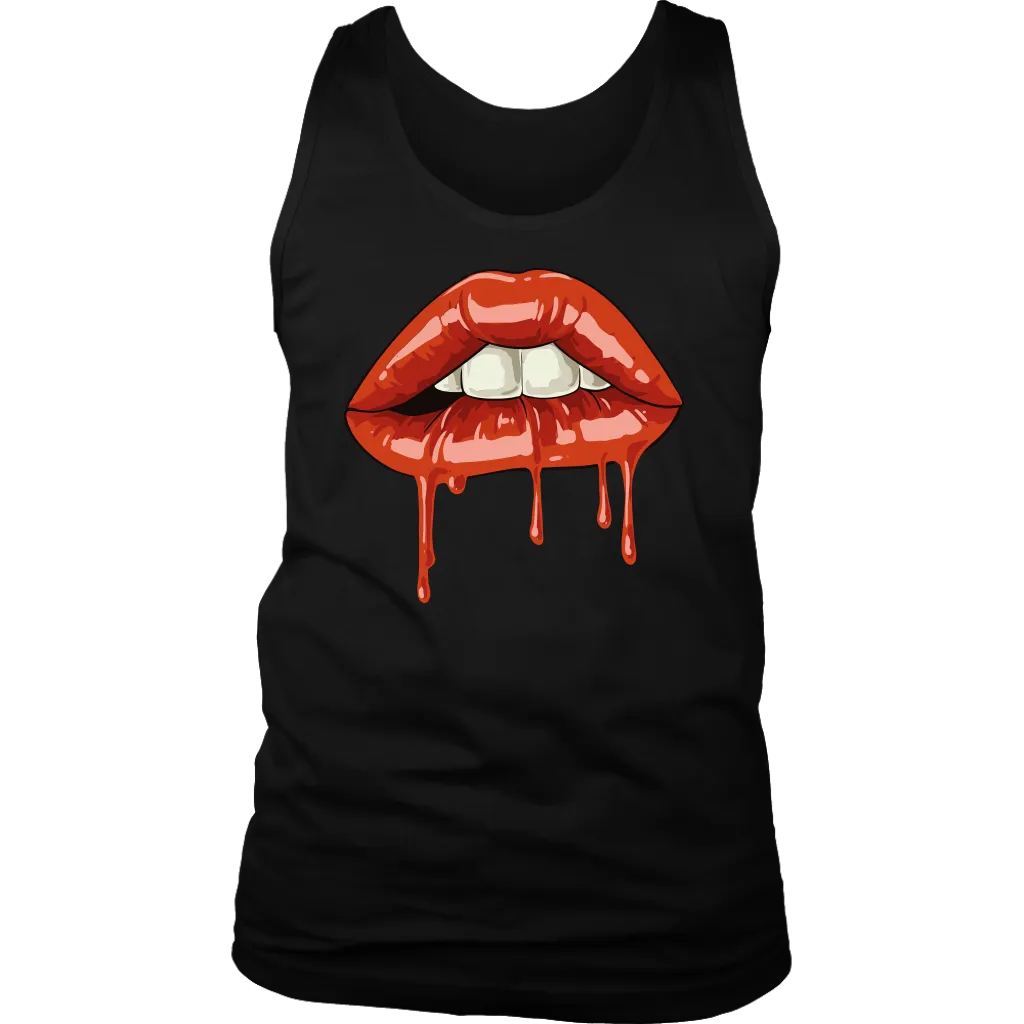 Dripping Lips T-Shirt, Gift for Rocky Horror Fan, Bite my Lip Shirt,