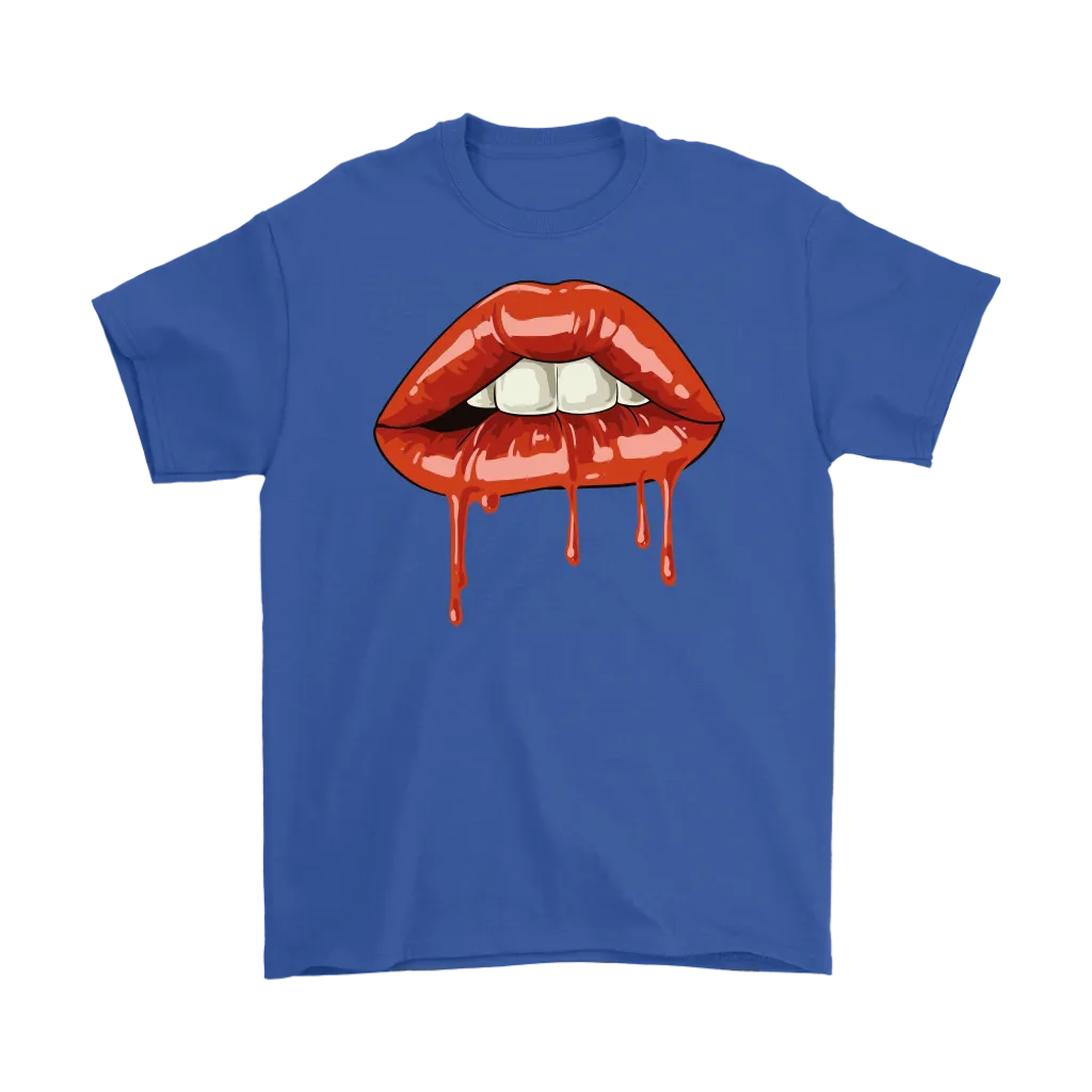 Dripping Lips T-Shirt, Gift for Rocky Horror Fan, Bite my Lip Shirt,