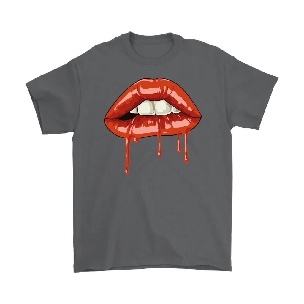 Dripping Lips T-Shirt, Gift for Rocky Horror Fan, Bite my Lip Shirt,