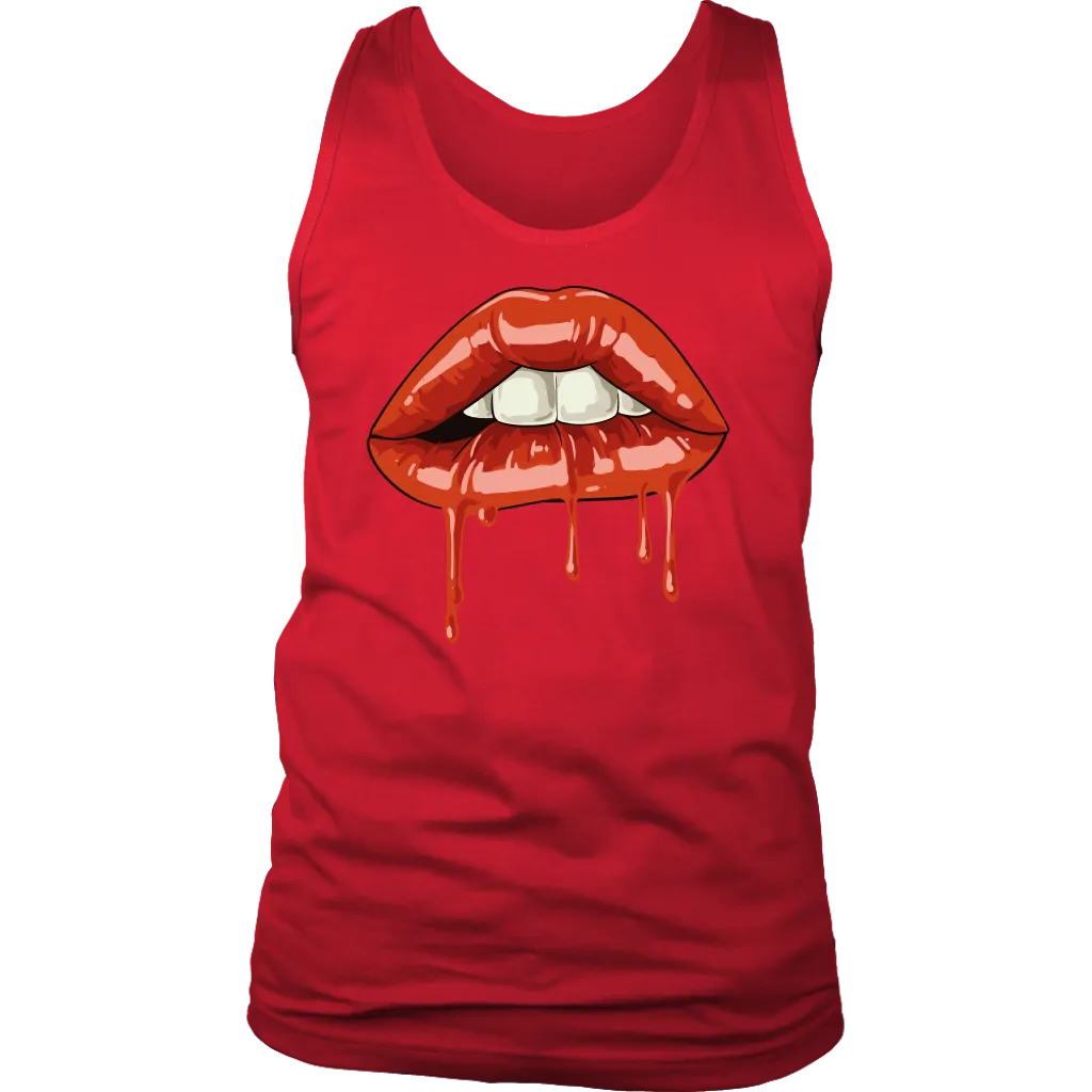 Dripping Lips T-Shirt, Gift for Rocky Horror Fan, Bite my Lip Shirt,