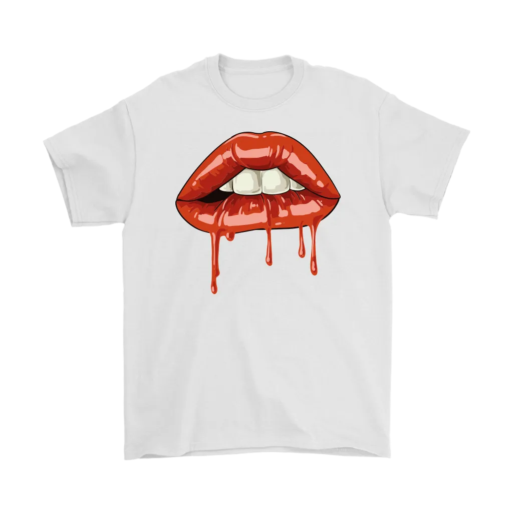 Dripping Lips T-Shirt, Gift for Rocky Horror Fan, Bite my Lip Shirt,