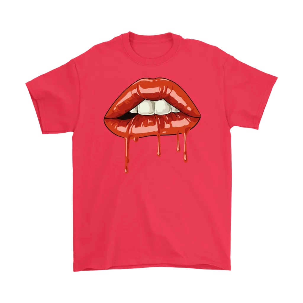 Dripping Lips T-Shirt, Gift for Rocky Horror Fan, Bite my Lip Shirt,