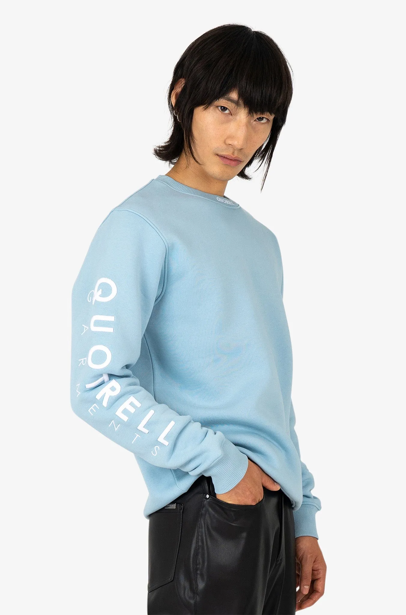 DUBLIN CREWNECK | LIGHT BLUE/WHITE