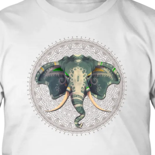 Elephant Mandala T-shirt, Gift for Elephant Lover, Elephant Shirt
